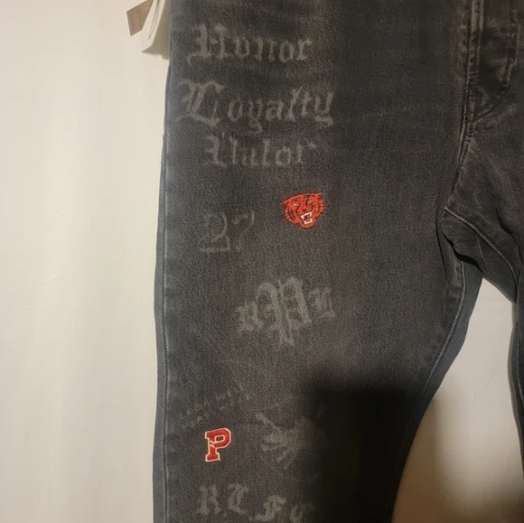 Polo Ralph Lauren RL Tigers Varsity P Graffiti Classic Fit Jeans 38 x 32 - Picture 10 of 10